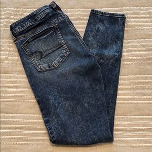 American Eagle acid washed jeggings